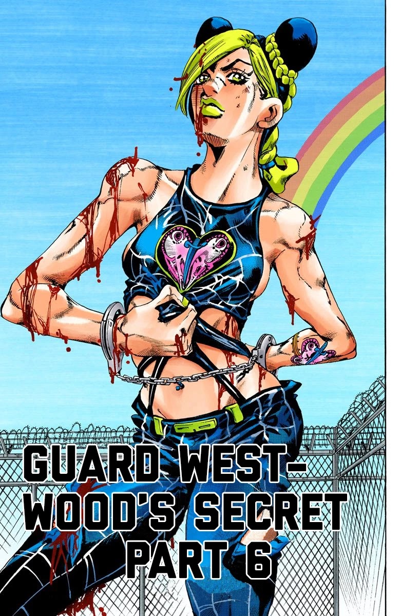 JoJo's Bizarre Adventure Part 6 - Stone Ocean (Official Colored) Chapter 65 page 1 - Chapter 65: Guard Westwood's Secret Part 6