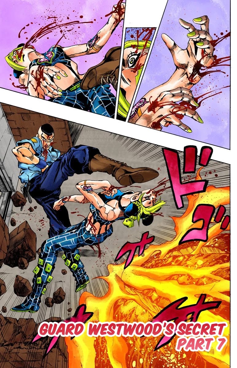 JoJo's Bizarre Adventure Part 6 - Stone Ocean (Official Colored) Chapter 66 page 1 - Chapter 66: Guard Westwood's Secret Part 7