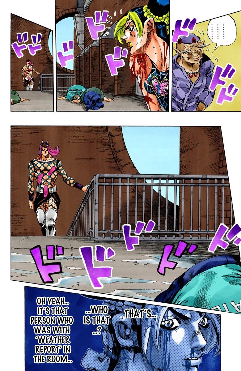 JoJo's Bizarre Adventure Part 6 - Stone Ocean (Official Colored) Chapter 67 page 14 - Chapter 67: Burn, Dragons's Dream! Part 1