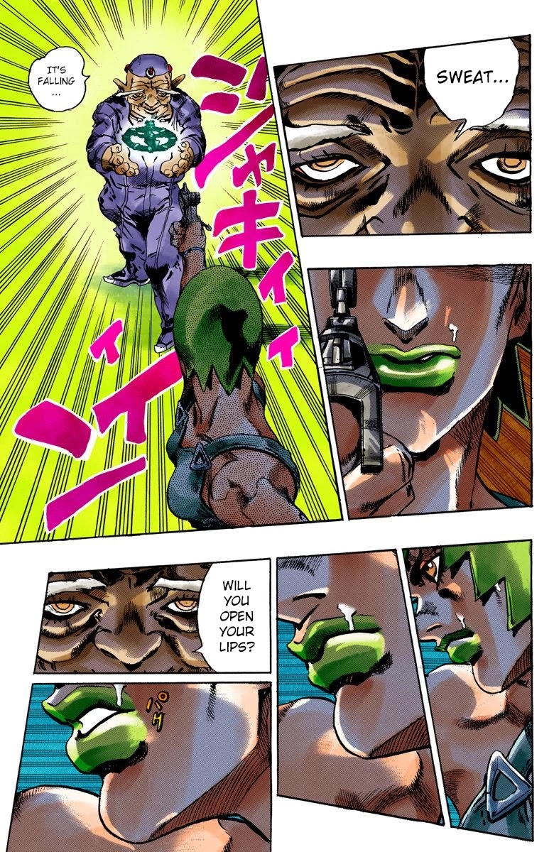 JoJo's Bizarre Adventure Part 6 - Stone Ocean (Official Colored) Chapter 67 page 17 - Chapter 67: Burn, Dragons's Dream! Part 1