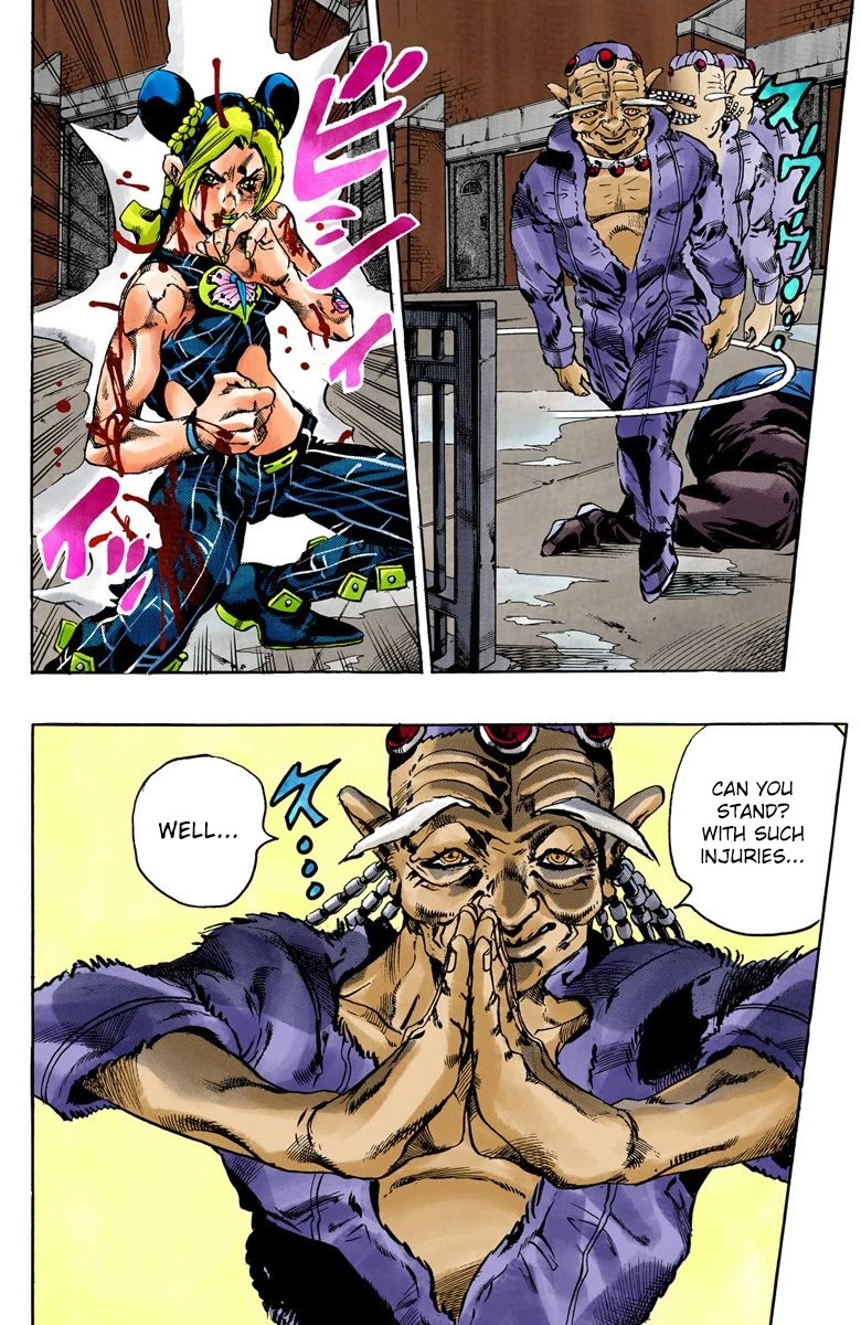 JoJo's Bizarre Adventure Part 6 - Stone Ocean (Official Colored) Chapter 67 page 4 - Chapter 67: Burn, Dragons's Dream! Part 1