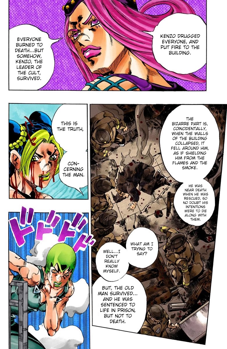 JoJo's Bizarre Adventure Part 6 - Stone Ocean (Official Colored) Chapter 68 page 14 - Chapter 68: Burn, Dragons's Dream! Part 2