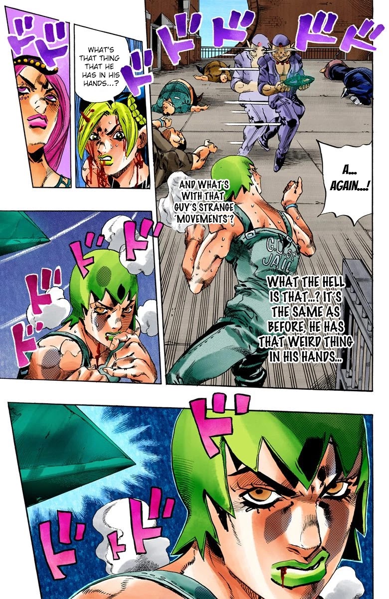 JoJo's Bizarre Adventure Part 6 - Stone Ocean (Official Colored) Chapter 68 page 17 - Chapter 68: Burn, Dragons's Dream! Part 2