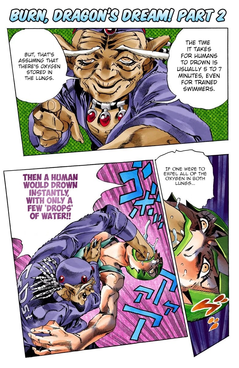 JoJo's Bizarre Adventure Part 6 - Stone Ocean (Official Colored) Chapter 68 page 2 - Chapter 68: Burn, Dragons's Dream! Part 2