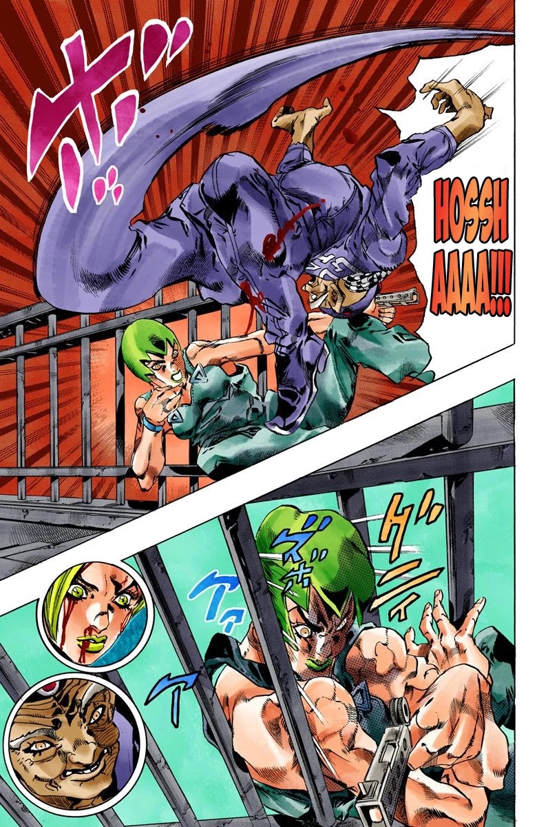 JoJo's Bizarre Adventure Part 6 - Stone Ocean (Official Colored) Chapter 68 page 9 - Chapter 68: Burn, Dragons's Dream! Part 2