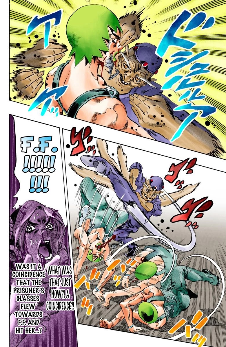 JoJo's Bizarre Adventure Part 6 - Stone Ocean (Official Colored) Chapter 69 page 12 - Chapter 69: Burn, Dragons's Dream! Part 3