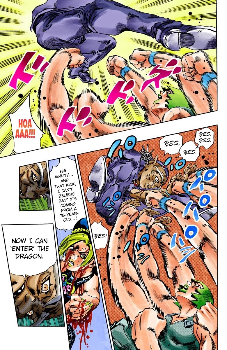 JoJo's Bizarre Adventure Part 6 - Stone Ocean (Official Colored) Chapter 69 page 3 - Chapter 69: Burn, Dragons's Dream! Part 3