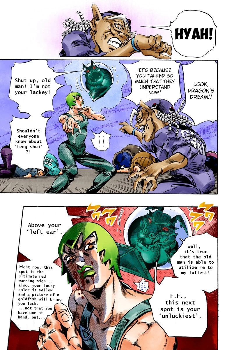 JoJo's Bizarre Adventure Part 6 - Stone Ocean (Official Colored) Chapter 70 page 4 - Chapter 70: Burn, Dragons's Dream! Part 4