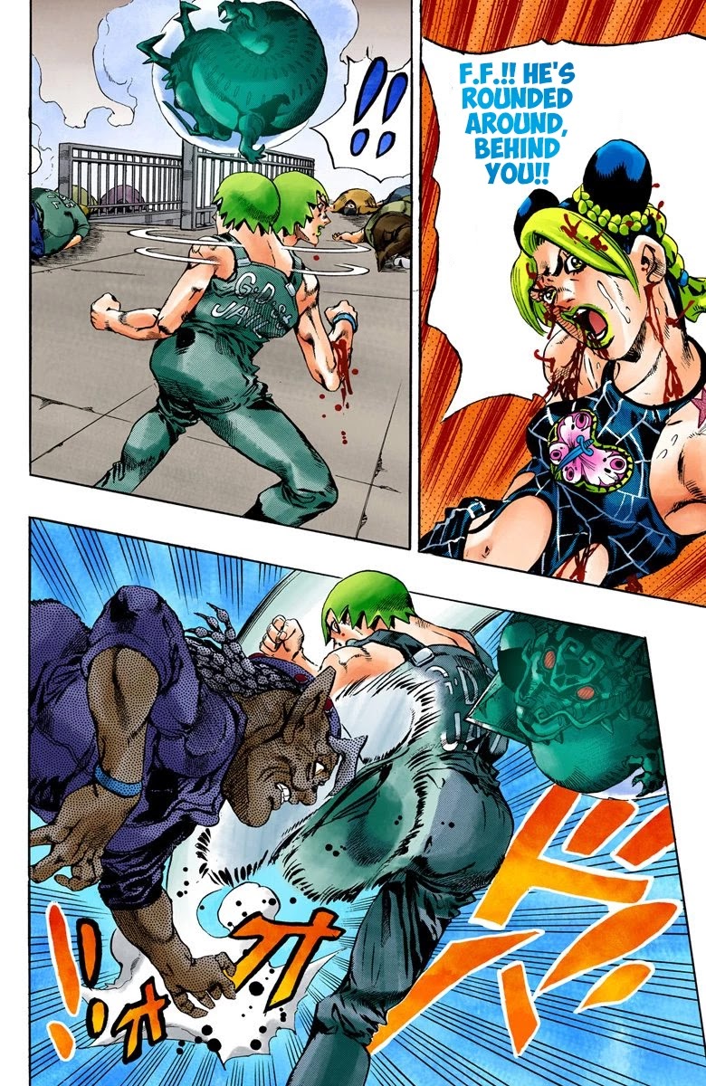 JoJo's Bizarre Adventure Part 6 - Stone Ocean (Official Colored) Chapter 70 page 5 - Chapter 70: Burn, Dragons's Dream! Part 4