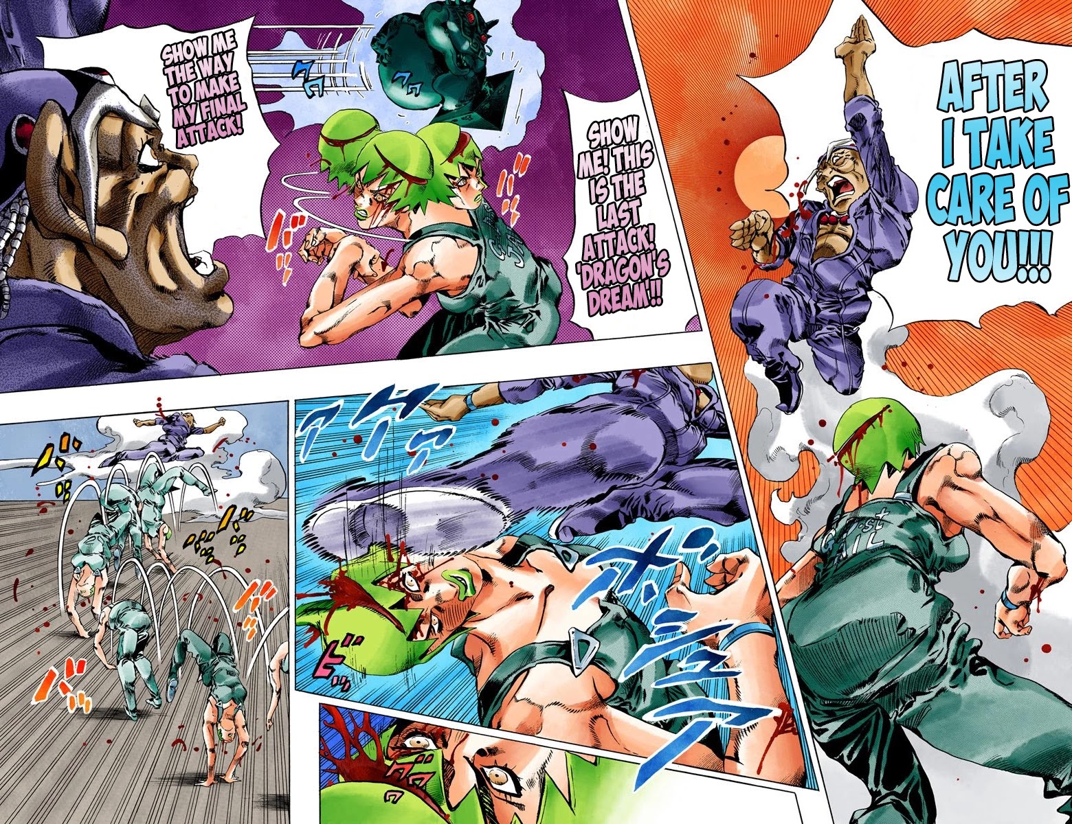 JoJo's Bizarre Adventure Part 6 - Stone Ocean (Official Colored) Chapter 71 page 11 - Chapter 71: Burn, Dragons's Dream! Part 5