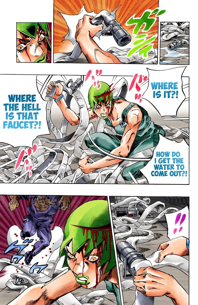 JoJo's Bizarre Adventure Part 6 - Stone Ocean (Official Colored) Chapter 71 page 15 - Chapter 71: Burn, Dragons's Dream! Part 5