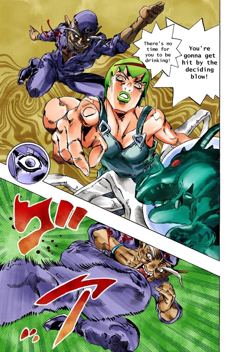 JoJo's Bizarre Adventure Part 6 - Stone Ocean (Official Colored) Chapter 71 page 17 - Chapter 71: Burn, Dragons's Dream! Part 5