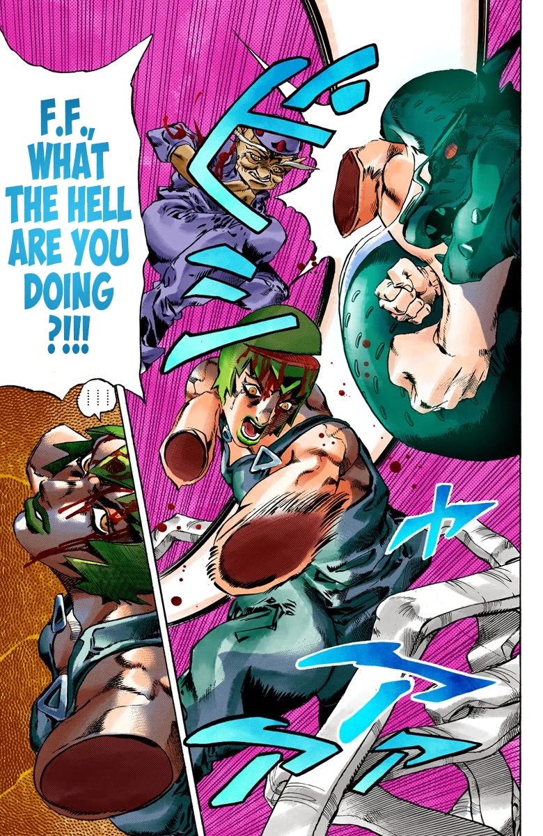 JoJo's Bizarre Adventure Part 6 - Stone Ocean (Official Colored) Chapter 71 page 19 - Chapter 71: Burn, Dragons's Dream! Part 5