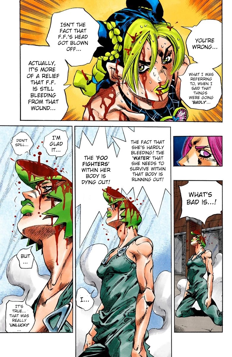 JoJo's Bizarre Adventure Part 6 - Stone Ocean (Official Colored) Chapter 71 page 4 - Chapter 71: Burn, Dragons's Dream! Part 5