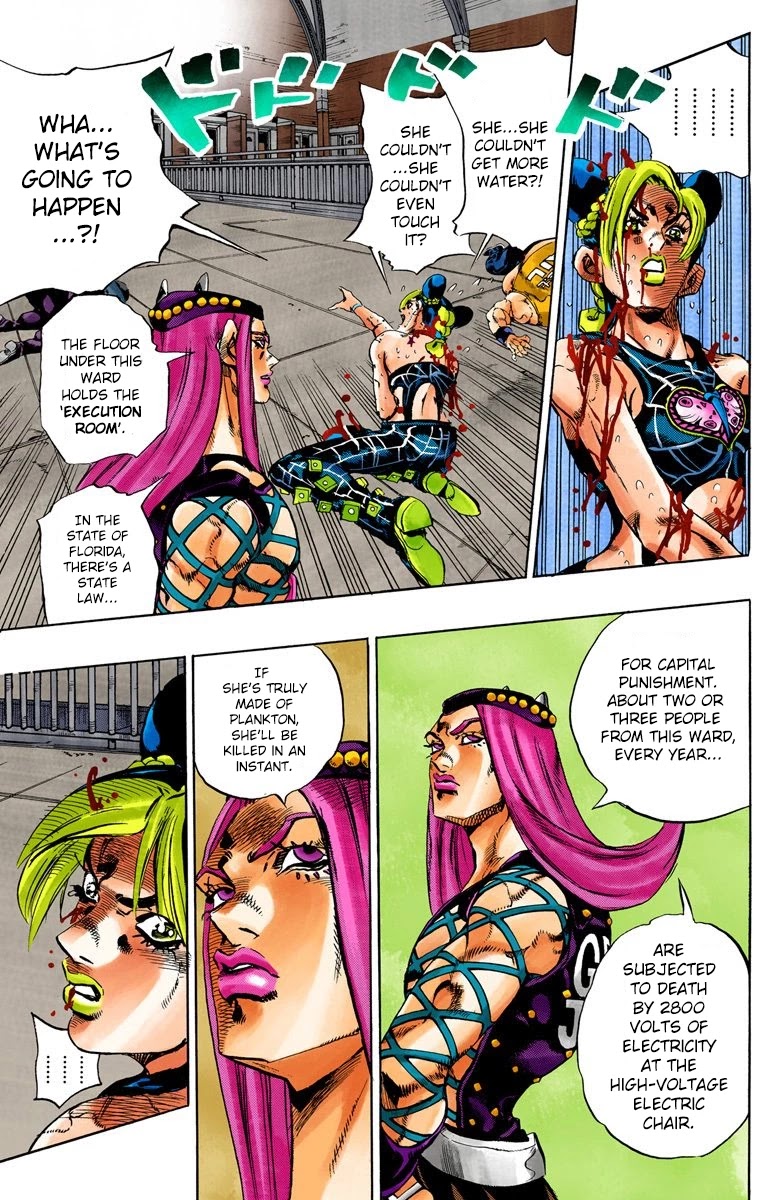 JoJo's Bizarre Adventure Part 6 - Stone Ocean (Official Colored) Chapter 72 page 10 - Chapter 72: Burn, Foo Fighters!