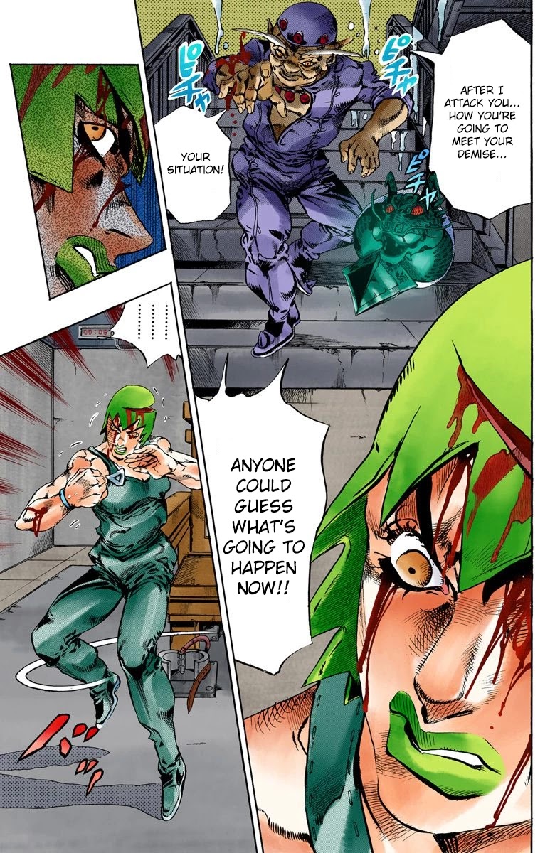 JoJo's Bizarre Adventure Part 6 - Stone Ocean (Official Colored) Chapter 72 page 16 - Chapter 72: Burn, Foo Fighters!