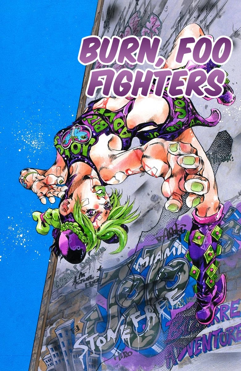 JoJo's Bizarre Adventure Part 6 - Stone Ocean (Official Colored) Chapter 72 page 2 - Chapter 72: Burn, Foo Fighters!