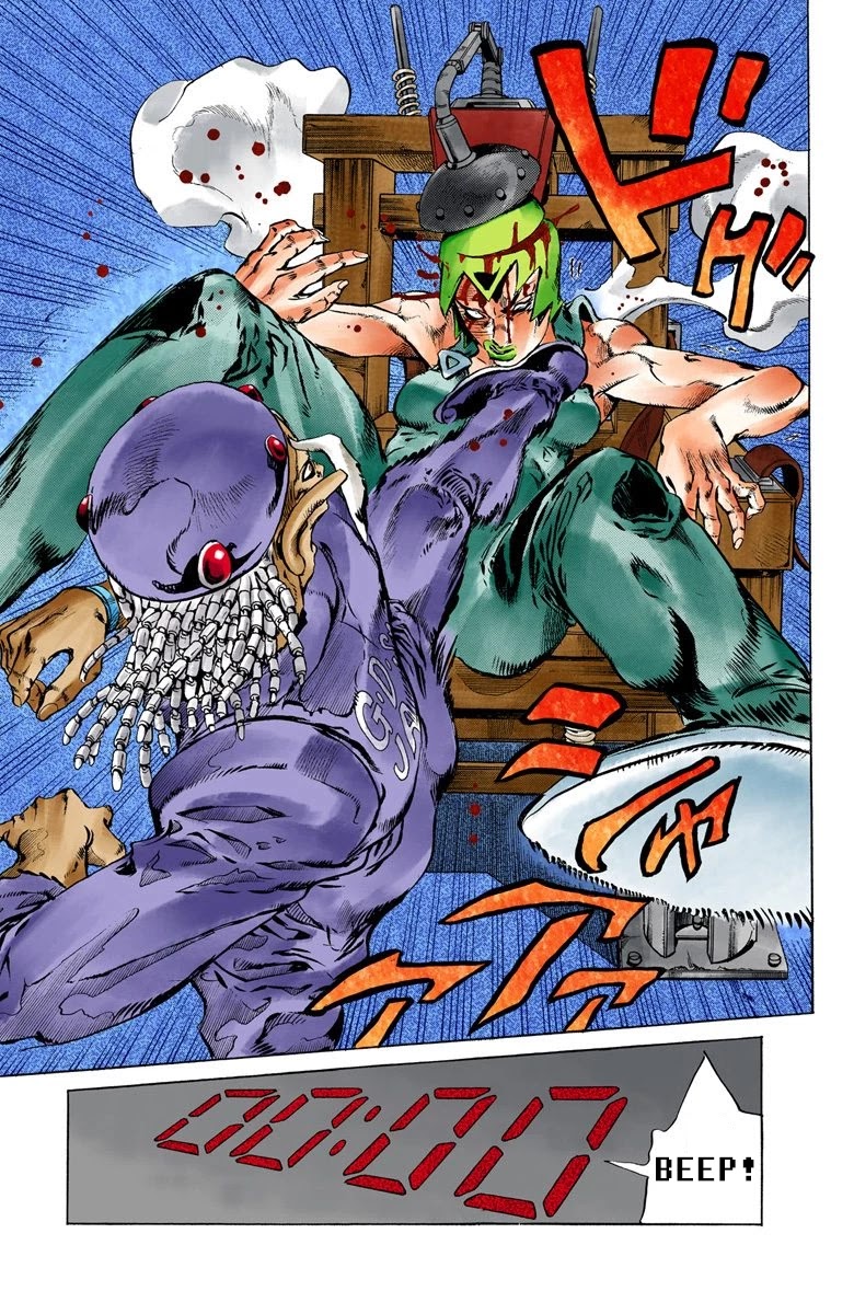 JoJo's Bizarre Adventure Part 6 - Stone Ocean (Official Colored) Chapter 72 page 21 - Chapter 72: Burn, Foo Fighters!