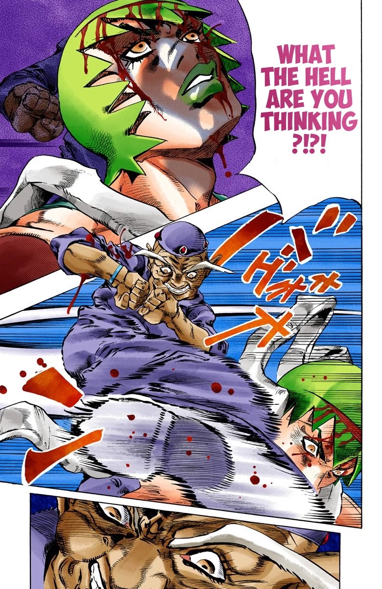 JoJo's Bizarre Adventure Part 6 - Stone Ocean (Official Colored) Chapter 72 page 4 - Chapter 72: Burn, Foo Fighters!