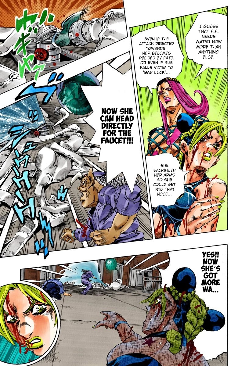 JoJo's Bizarre Adventure Part 6 - Stone Ocean (Official Colored) Chapter 72 page 6 - Chapter 72: Burn, Foo Fighters!