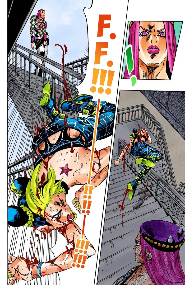 JoJo's Bizarre Adventure Part 6 - Stone Ocean (Official Colored) Chapter 73 page 10 - Chapter 73: Burn, Dragons's Dream! Part 6