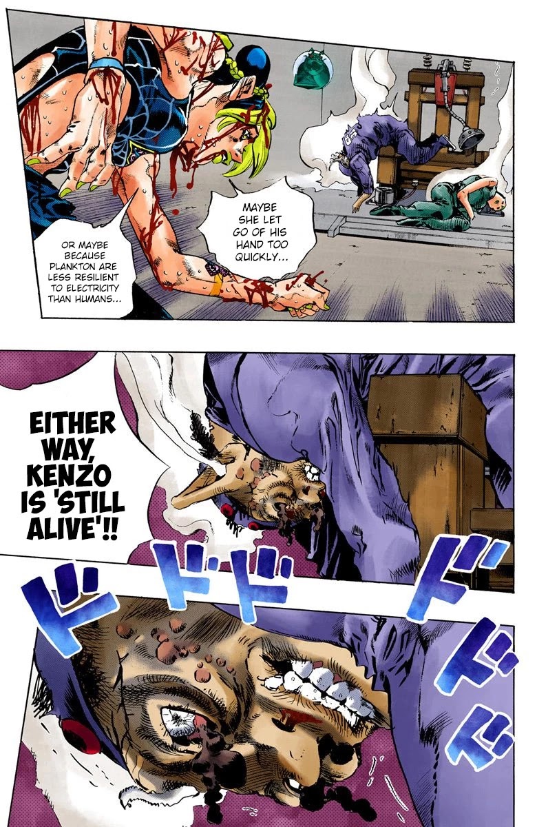 JoJo's Bizarre Adventure Part 6 - Stone Ocean (Official Colored) Chapter 73 page 13 - Chapter 73: Burn, Dragons's Dream! Part 6