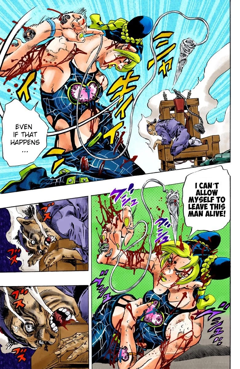 JoJo's Bizarre Adventure Part 6 - Stone Ocean (Official Colored) Chapter 73 page 15 - Chapter 73: Burn, Dragons's Dream! Part 6
