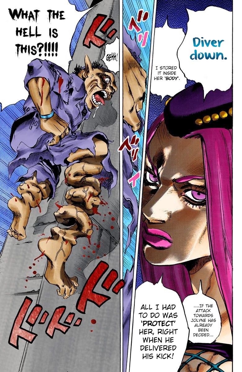 JoJo's Bizarre Adventure Part 6 - Stone Ocean (Official Colored) Chapter 74 page 13 - Chapter 74: Burn, Dragons's Dream! Part 7