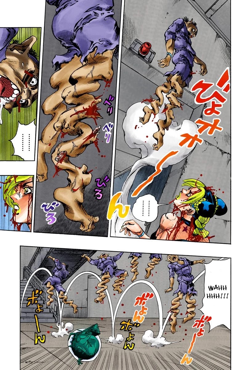 JoJo's Bizarre Adventure Part 6 - Stone Ocean (Official Colored) Chapter 74 page 15 - Chapter 74: Burn, Dragons's Dream! Part 7