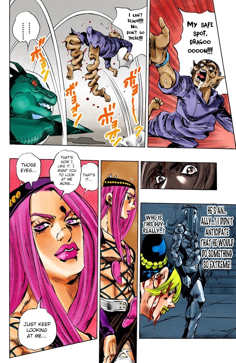 JoJo's Bizarre Adventure Part 6 - Stone Ocean (Official Colored) Chapter 74 page 18 - Chapter 74: Burn, Dragons's Dream! Part 7