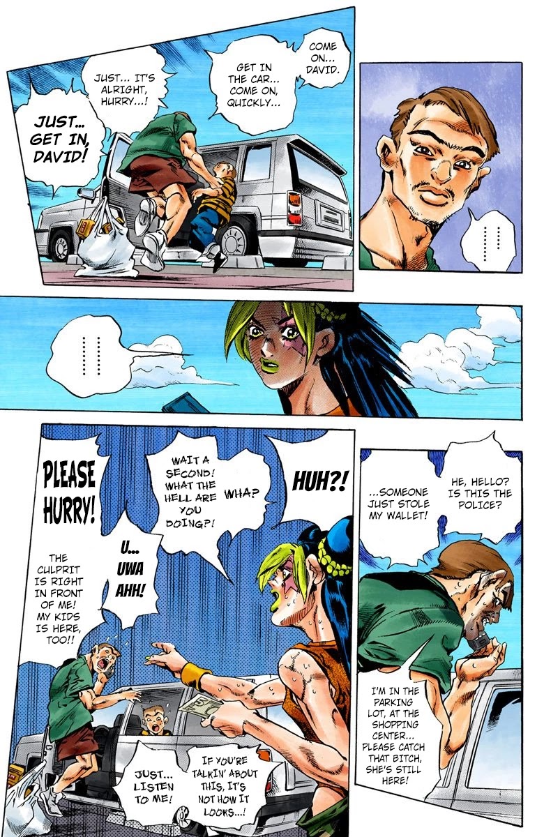 JoJo's Bizarre Adventure Part 6 - Stone Ocean (Official Colored) Chapter 75 page 10 - Chapter 75: Father: Jotaro Kujo; Daughter: Jolyne Cujoh