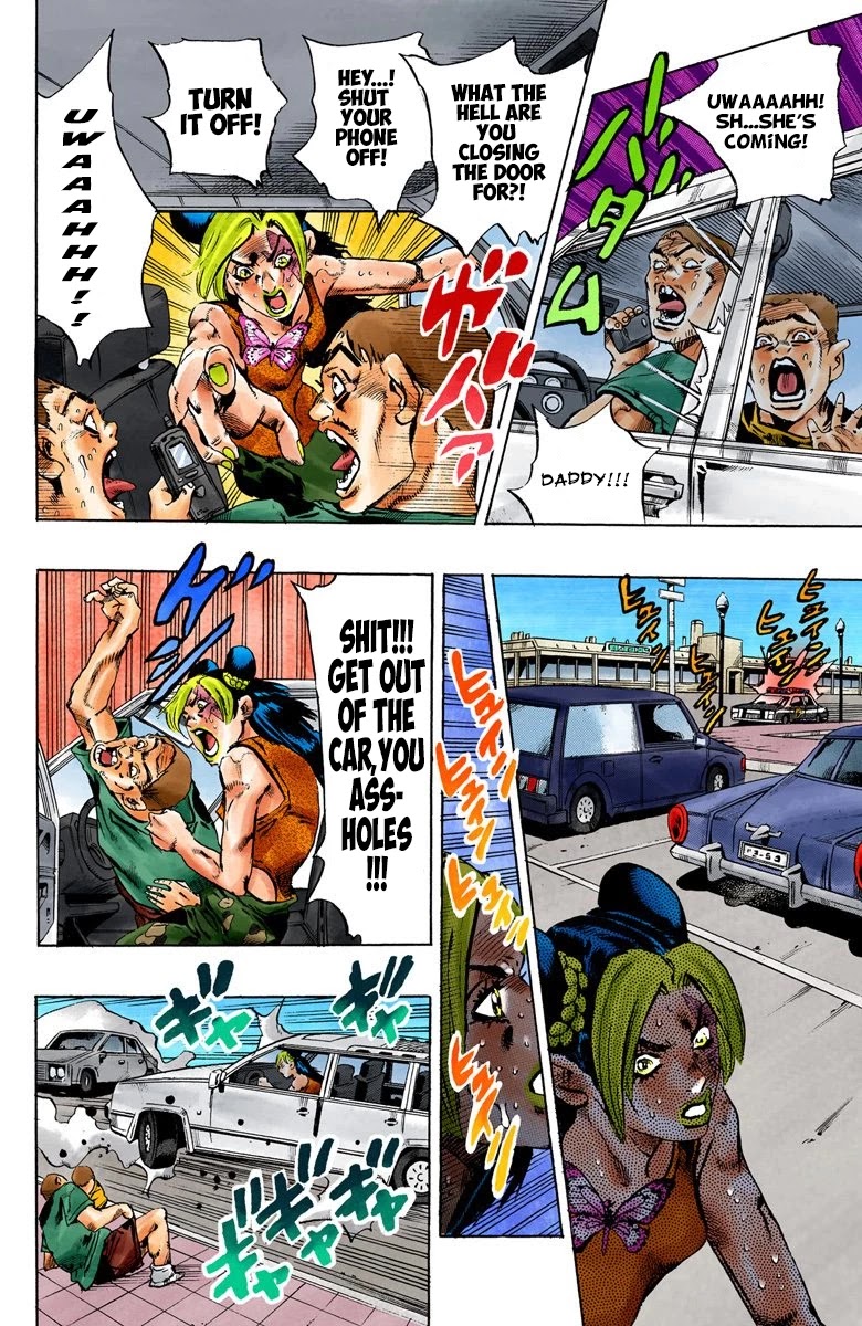 JoJo's Bizarre Adventure Part 6 - Stone Ocean (Official Colored) Chapter 75 page 11 - Chapter 75: Father: Jotaro Kujo; Daughter: Jolyne Cujoh