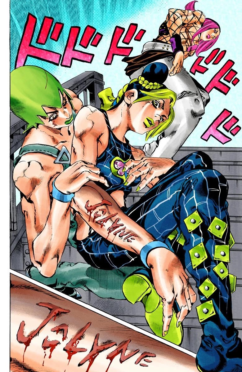 JoJo's Bizarre Adventure Part 6 - Stone Ocean (Official Colored) Chapter 75 page 17 - Chapter 75: Father: Jotaro Kujo; Daughter: Jolyne Cujoh