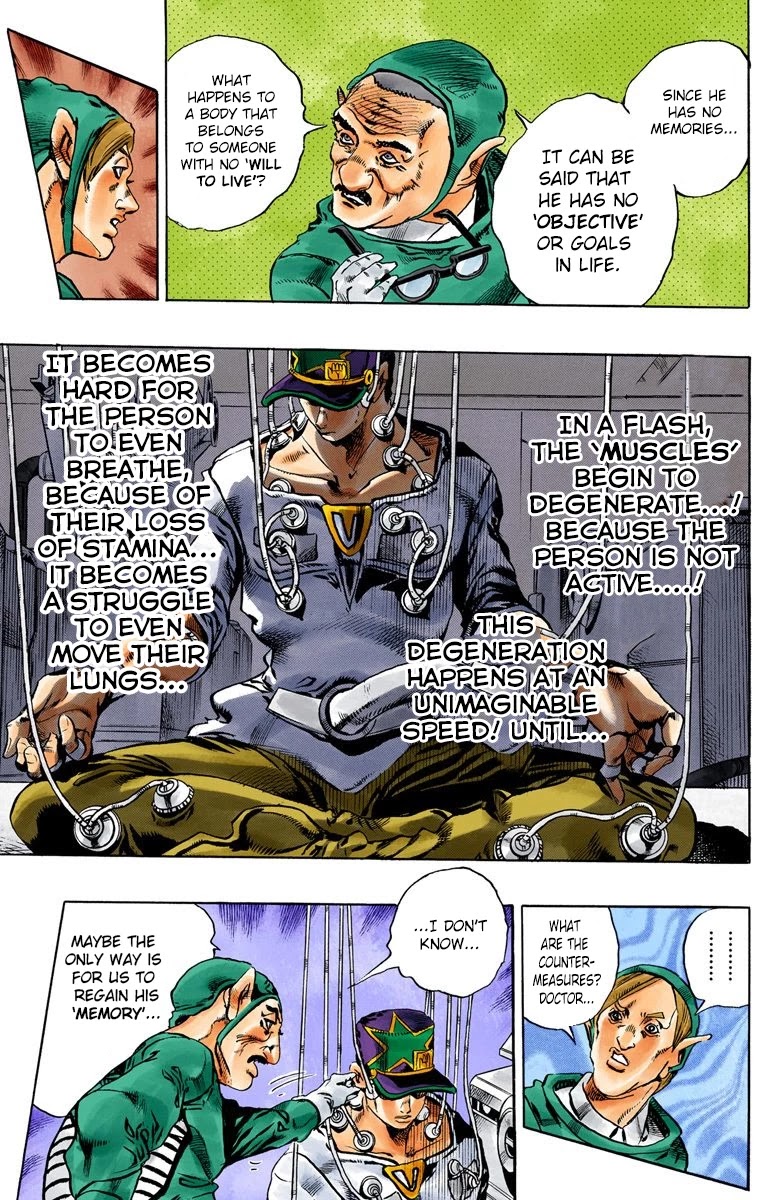 JoJo's Bizarre Adventure Part 6 - Stone Ocean (Official Colored) Chapter 75 page 4 - Chapter 75: Father: Jotaro Kujo; Daughter: Jolyne Cujoh