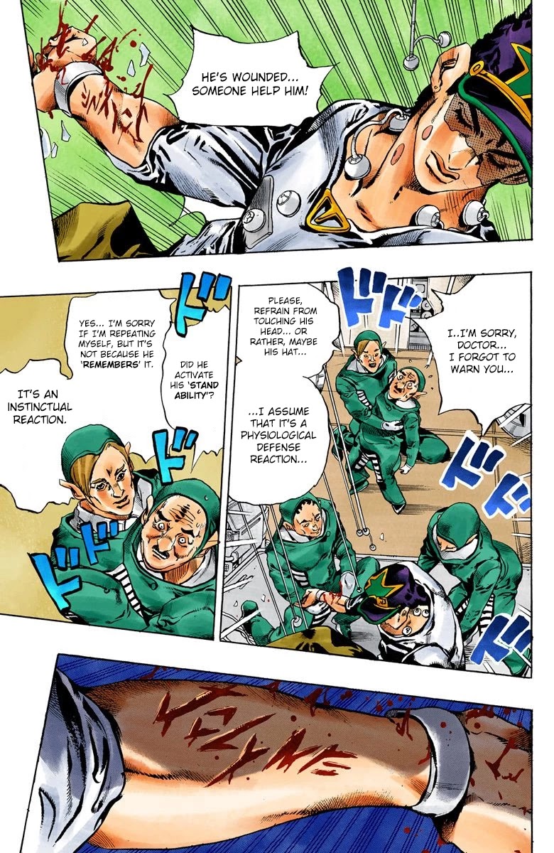 JoJo's Bizarre Adventure Part 6 - Stone Ocean (Official Colored) Chapter 75 page 6 - Chapter 75: Father: Jotaro Kujo; Daughter: Jolyne Cujoh