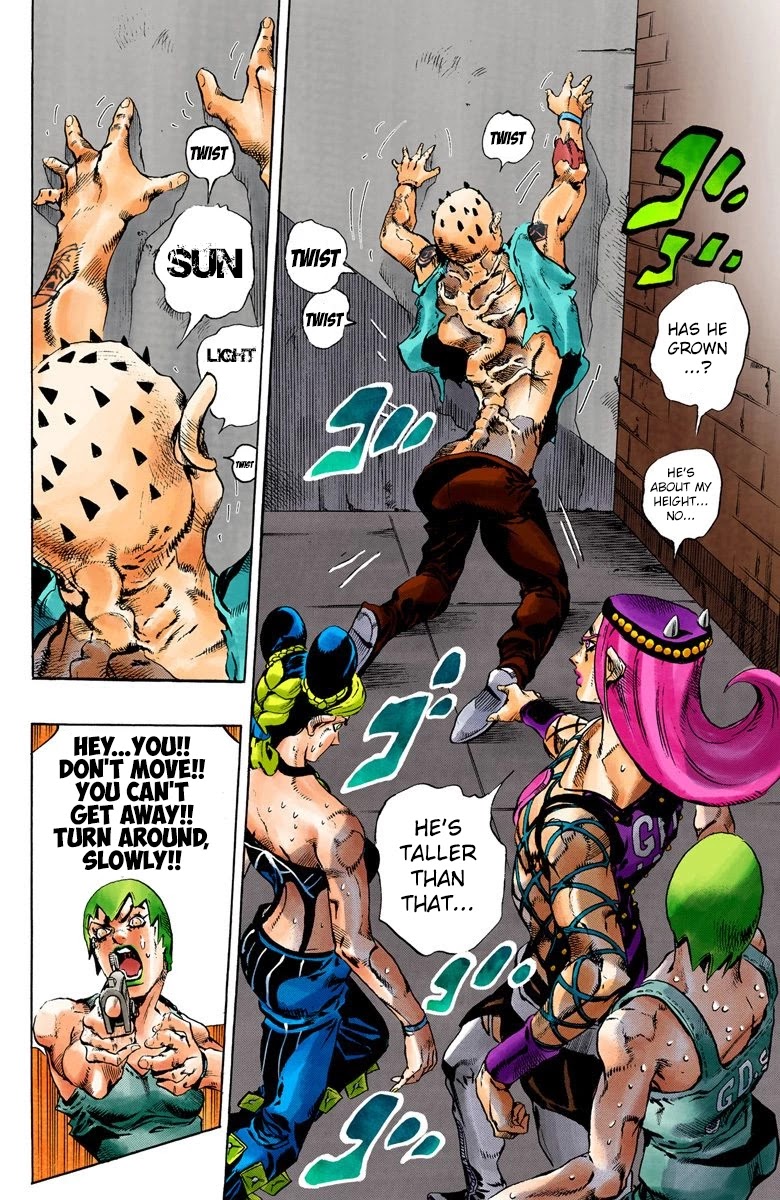 JoJo's Bizarre Adventure Part 6 - Stone Ocean (Official Colored) Chapter 76 page 10 - Chapter 76: A Green Birth Part 1