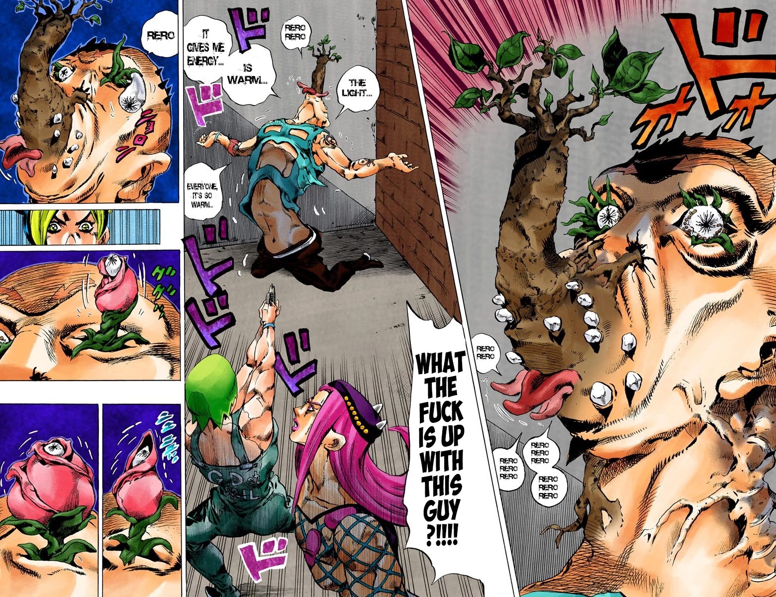 JoJo's Bizarre Adventure Part 6 - Stone Ocean (Official Colored) Chapter 76 page 12 - Chapter 76: A Green Birth Part 1