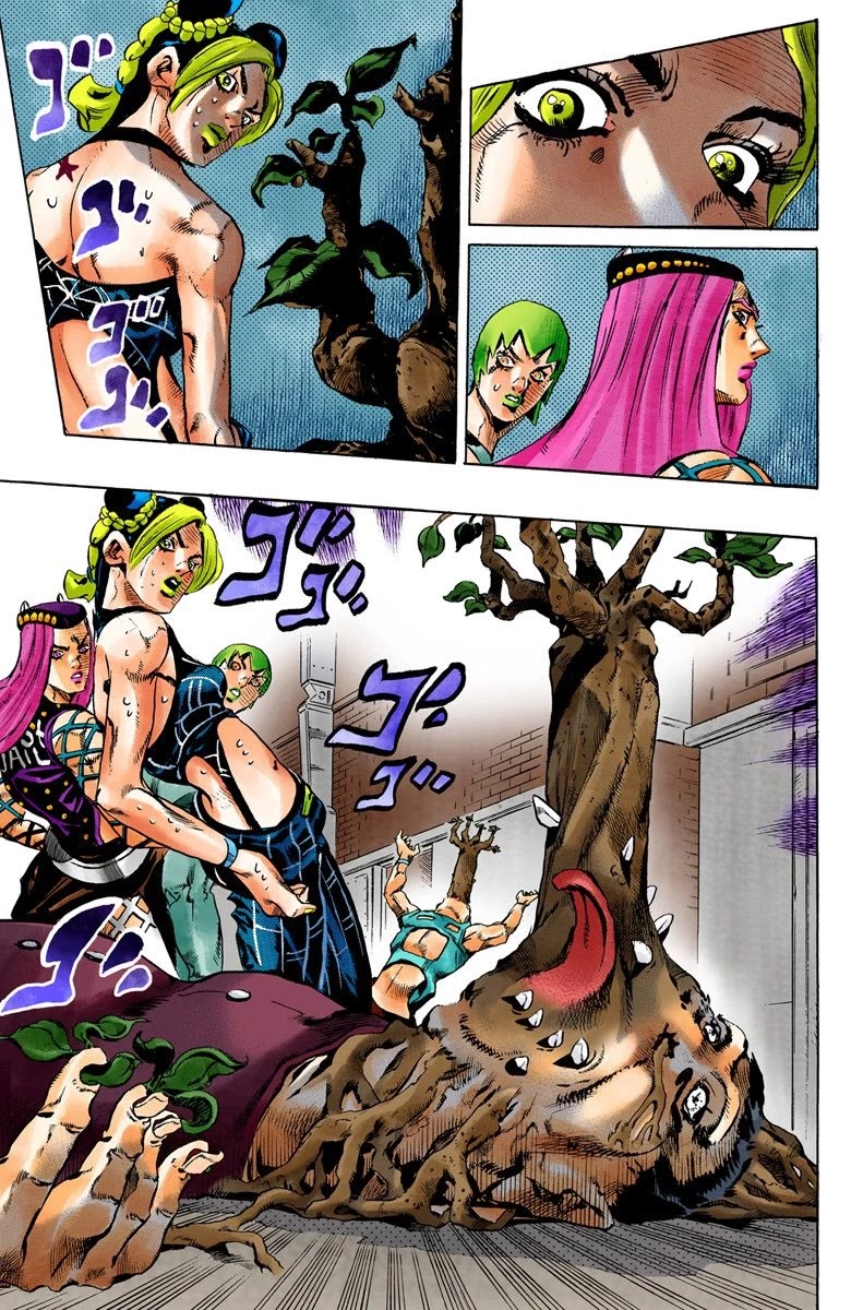 JoJo's Bizarre Adventure Part 6 - Stone Ocean (Official Colored) Chapter 76 page 14 - Chapter 76: A Green Birth Part 1