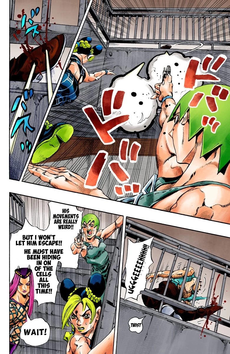 JoJo's Bizarre Adventure Part 6 - Stone Ocean (Official Colored) Chapter 76 page 8 - Chapter 76: A Green Birth Part 1
