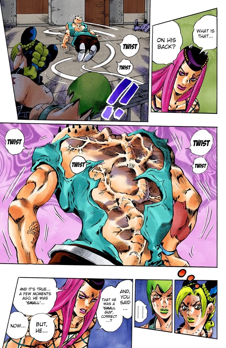 JoJo's Bizarre Adventure Part 6 - Stone Ocean (Official Colored) Chapter 76 page 9 - Chapter 76: A Green Birth Part 1
