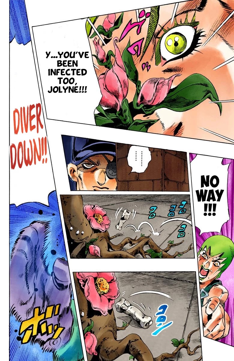 JoJo's Bizarre Adventure Part 6 - Stone Ocean (Official Colored) Chapter 77 page 11 - Chapter 77: A Green Birth Part 2