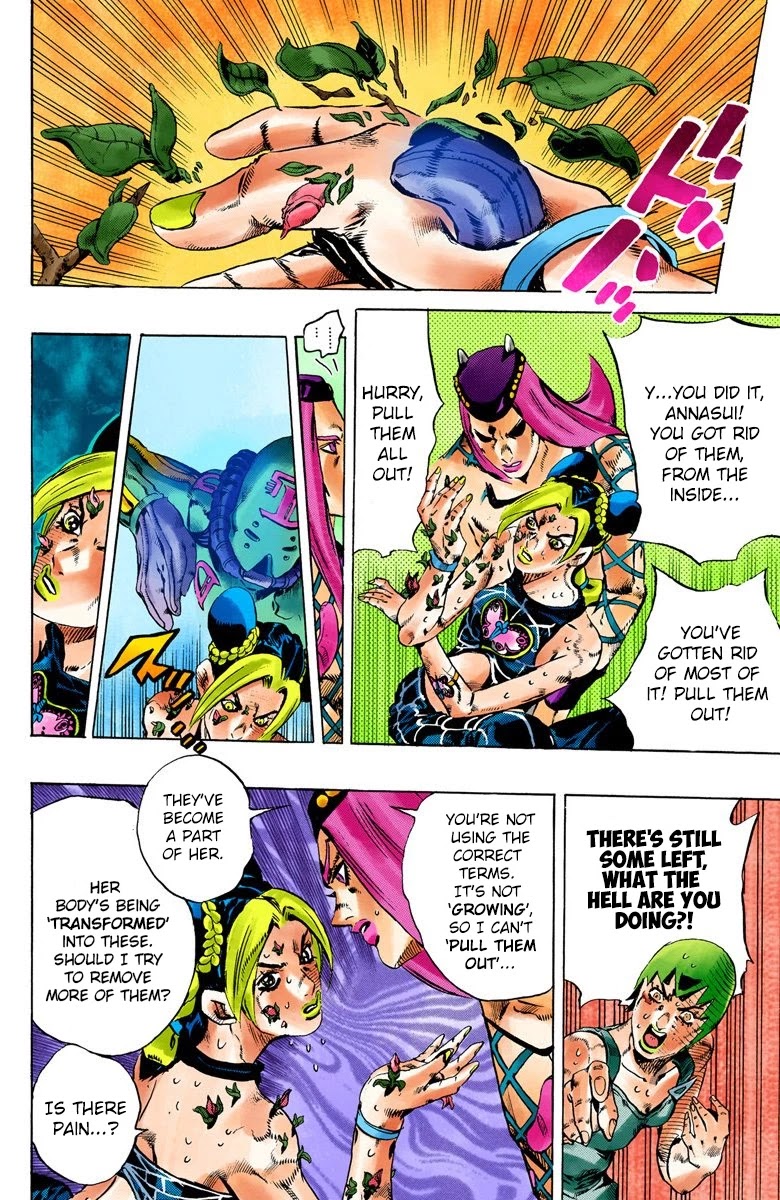 JoJo's Bizarre Adventure Part 6 - Stone Ocean (Official Colored) Chapter 77 page 13 - Chapter 77: A Green Birth Part 2
