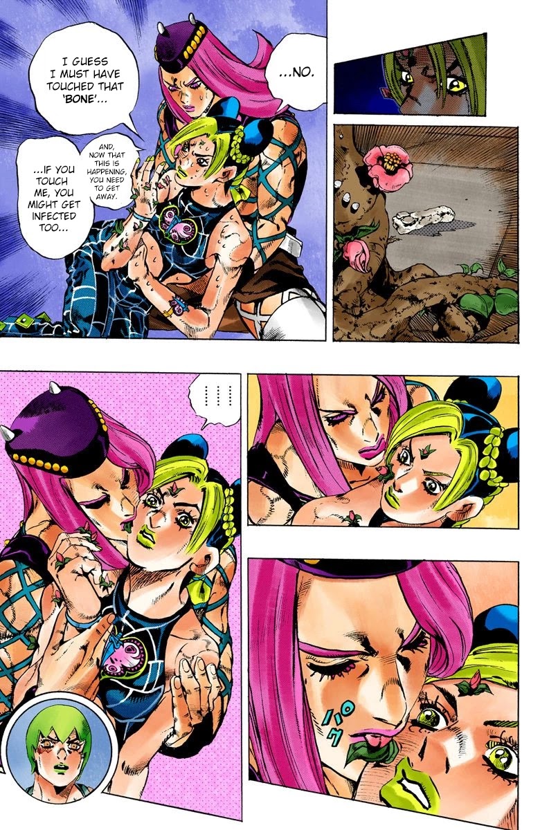JoJo's Bizarre Adventure Part 6 - Stone Ocean (Official Colored) Chapter 77 page 14 - Chapter 77: A Green Birth Part 2