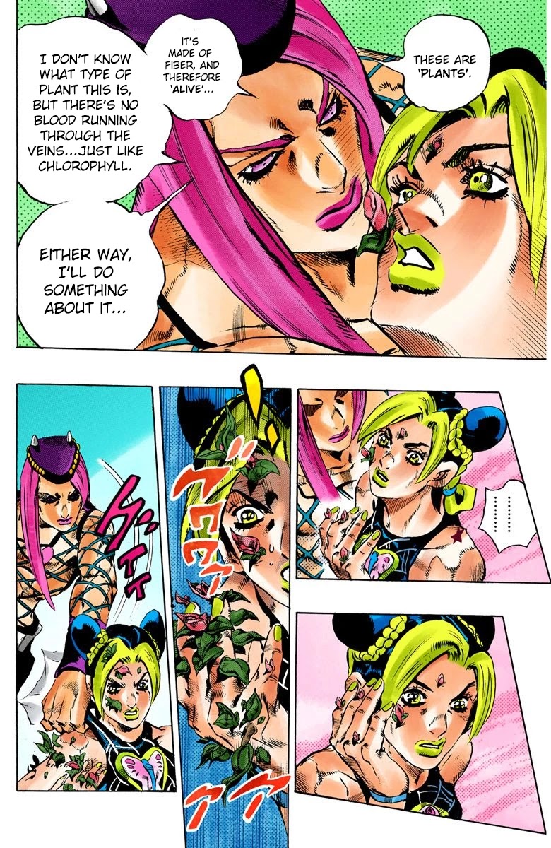 JoJo's Bizarre Adventure Part 6 - Stone Ocean (Official Colored) Chapter 77 page 15 - Chapter 77: A Green Birth Part 2