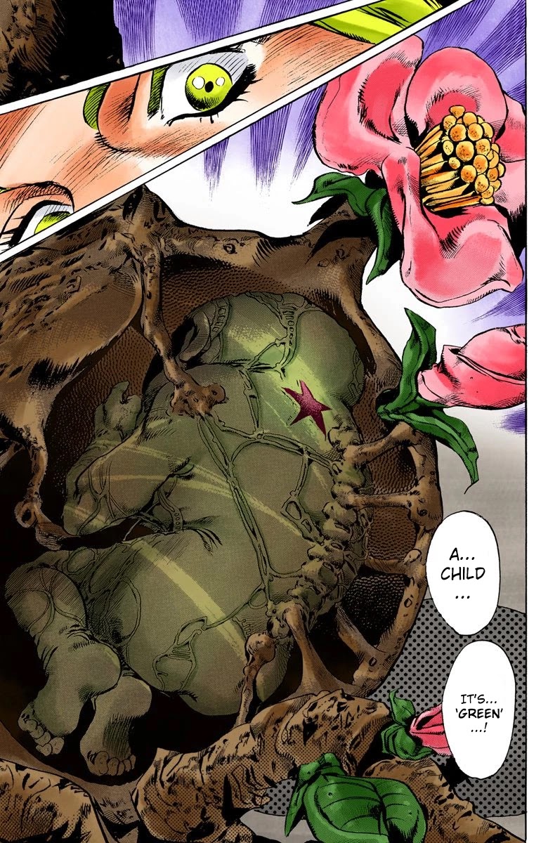 JoJo's Bizarre Adventure Part 6 - Stone Ocean (Official Colored) Chapter 77 page 19 - Chapter 77: A Green Birth Part 2