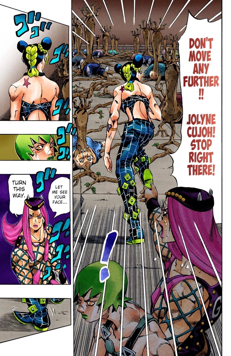 JoJo's Bizarre Adventure Part 6 - Stone Ocean (Official Colored) Chapter 77 page 5 - Chapter 77: A Green Birth Part 2