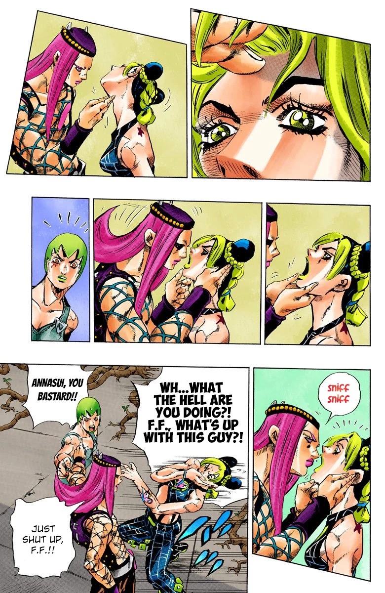 JoJo's Bizarre Adventure Part 6 - Stone Ocean (Official Colored) Chapter 77 page 7 - Chapter 77: A Green Birth Part 2