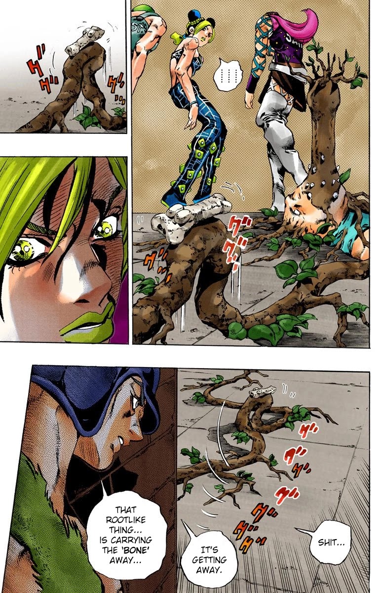 JoJo's Bizarre Adventure Part 6 - Stone Ocean (Official Colored) Chapter 77 page 9 - Chapter 77: A Green Birth Part 2