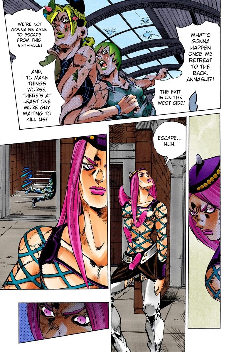 JoJo's Bizarre Adventure Part 6 - Stone Ocean (Official Colored) Chapter 78 page 7 - Chapter 78: Yo-Yo-Ma Is Coming! Part 1