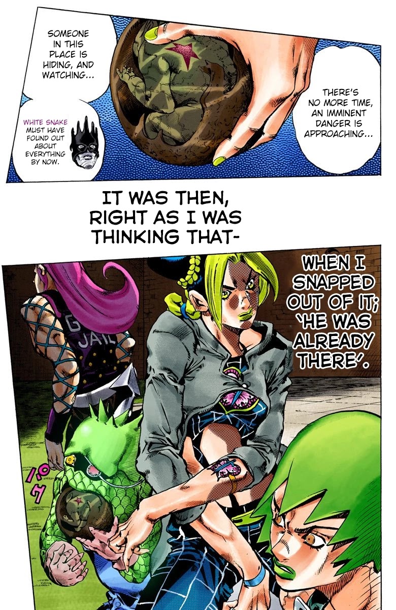 JoJo's Bizarre Adventure Part 6 - Stone Ocean (Official Colored) Chapter 79 page 7 - Chapter 79: Yo-Yo-Ma Is Coming! Part 2